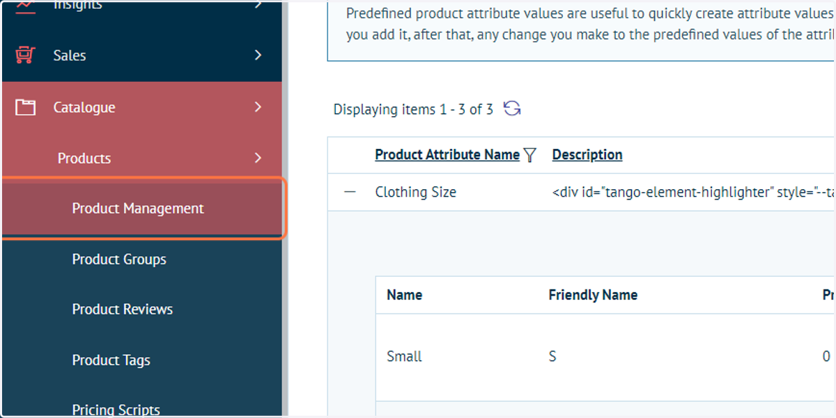 Click on Product Management