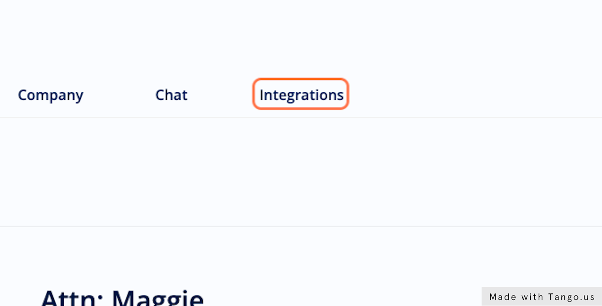 Click on Integrations