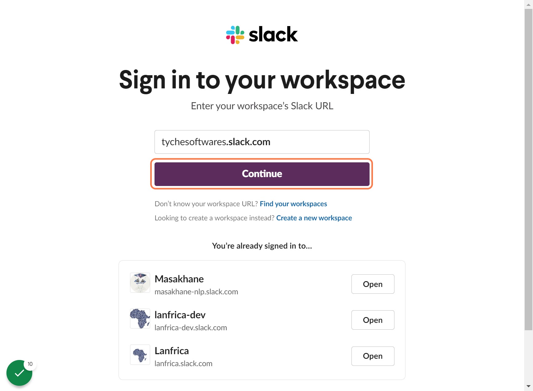 Click on Continue