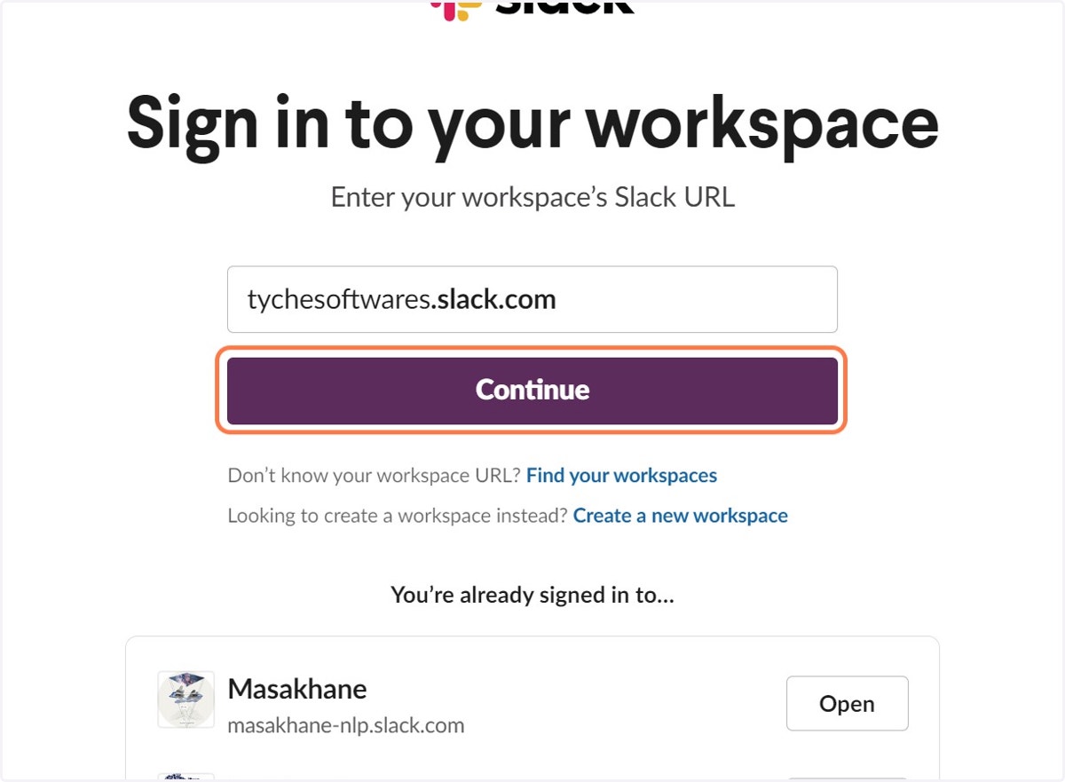 Click on Continue