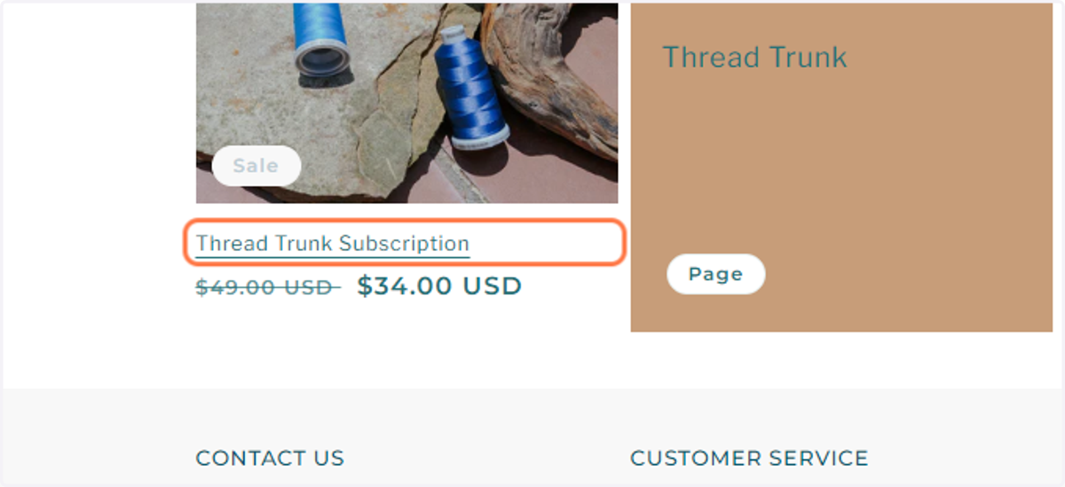Click on Thread Trunk Subscription