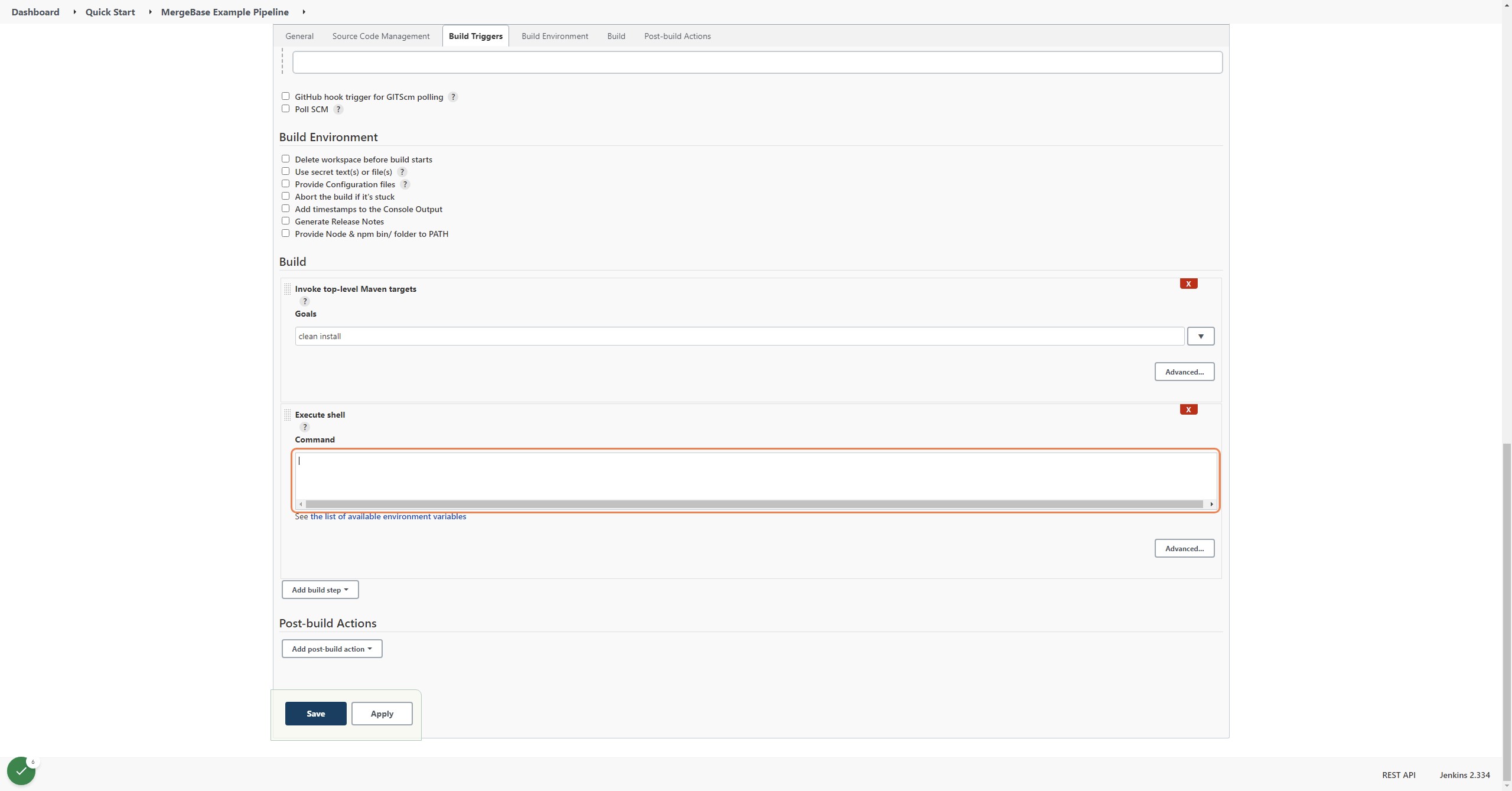Add the script to download and run MergeBase
