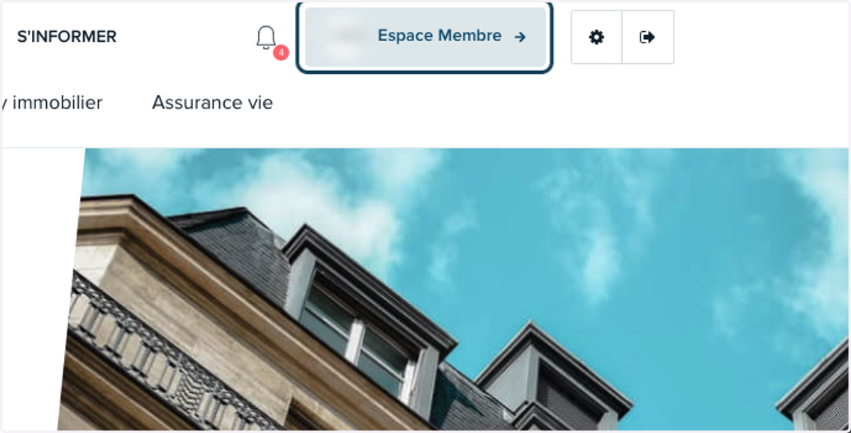 Cliquer sur "Espace Membre".