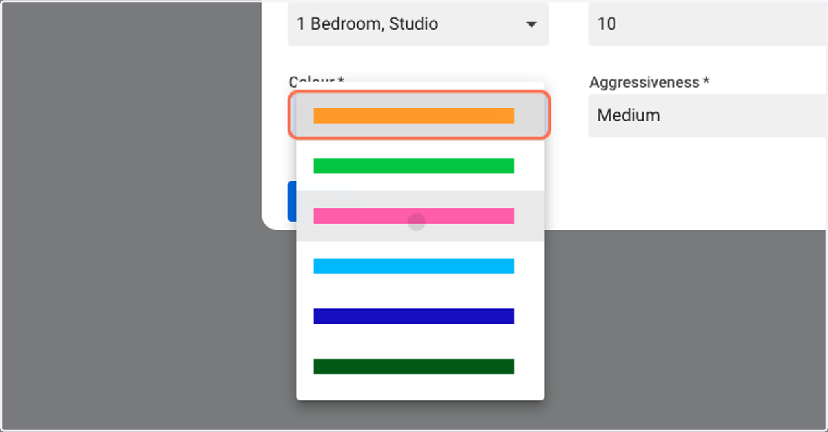 Assign a colour to the "Small Rooms" Yielding Tag.