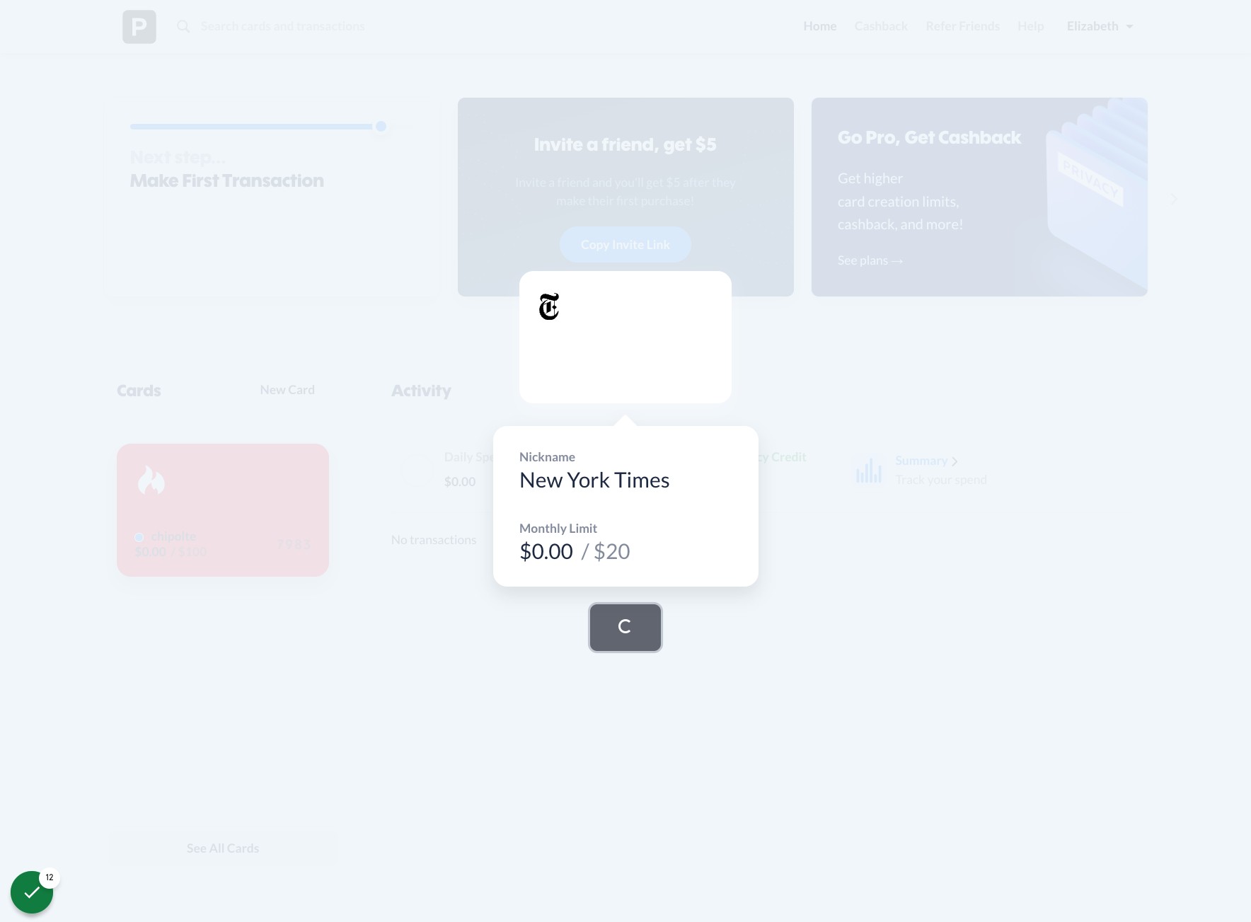 Click on Create Card