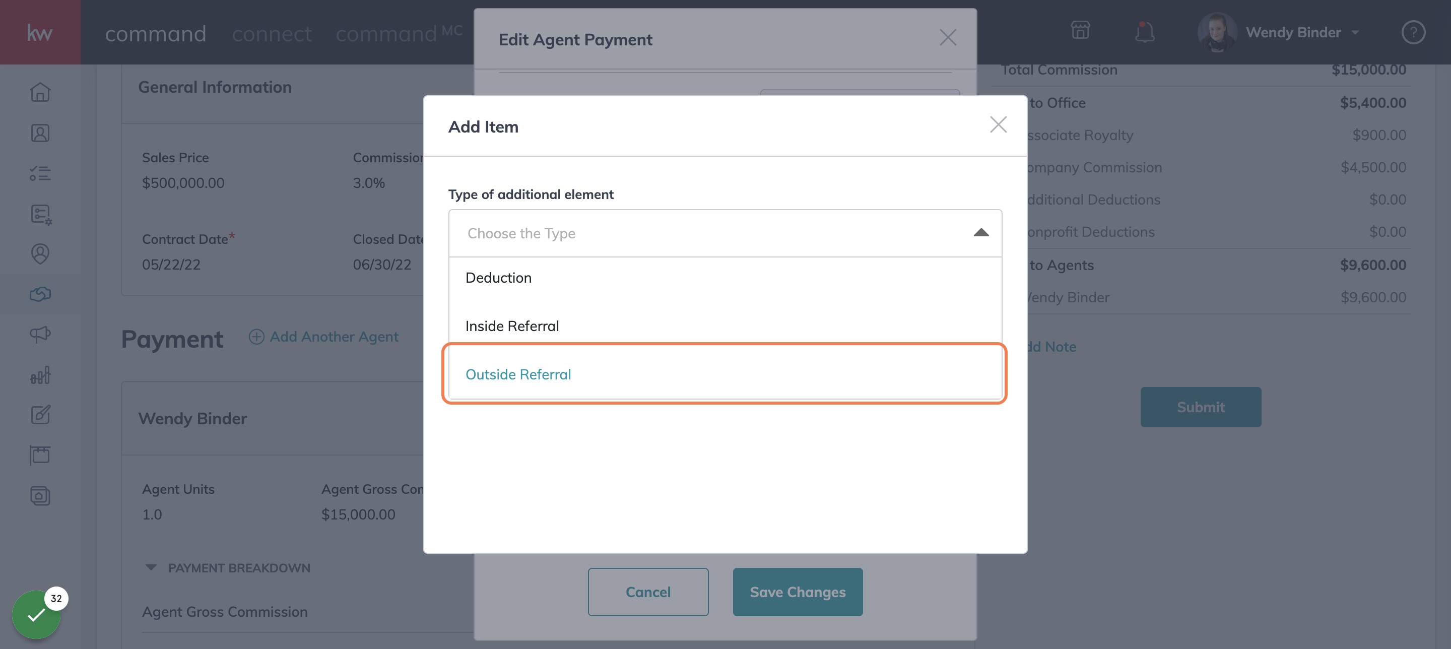 Scroll Down to Outside Referral