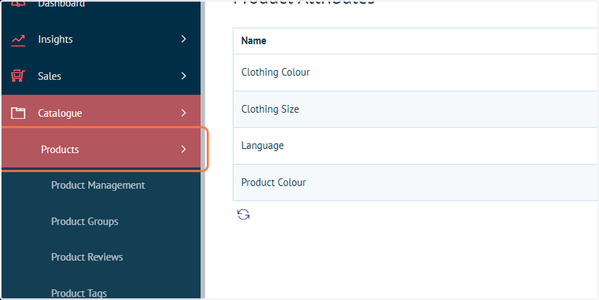 Click on Products