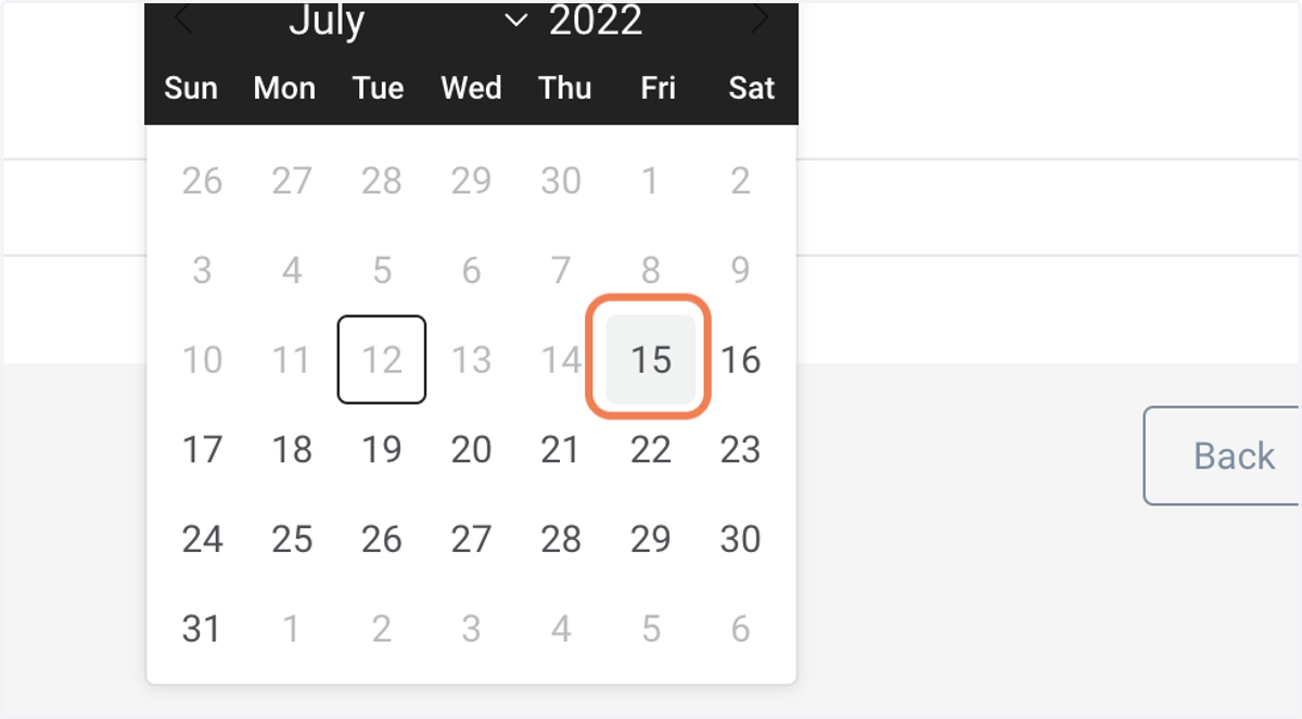 Select date and time.