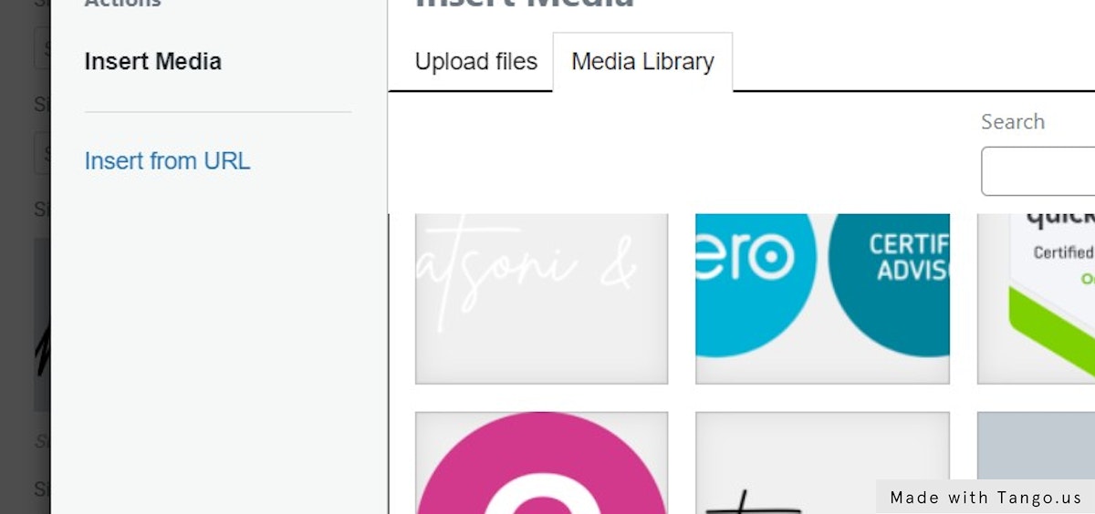 Upload A New File or Select An Existing File From the Media Library