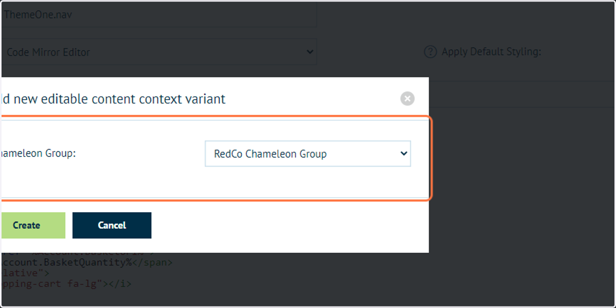 Choose a Chameleon group