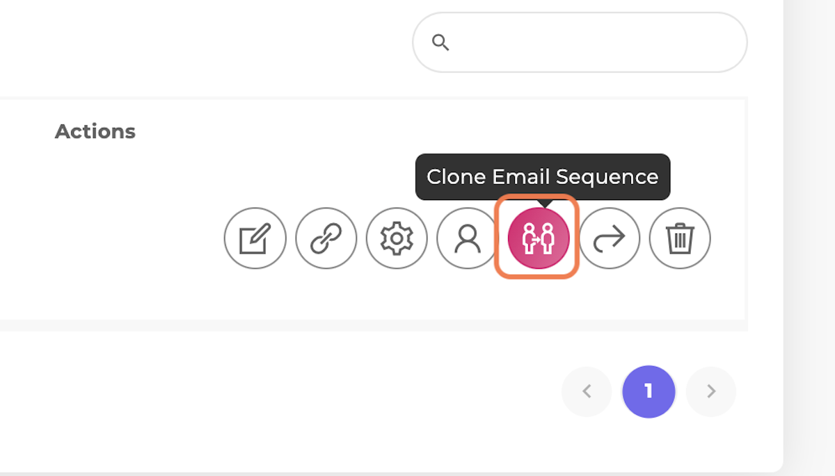 Click on "Clone Email Sequence"