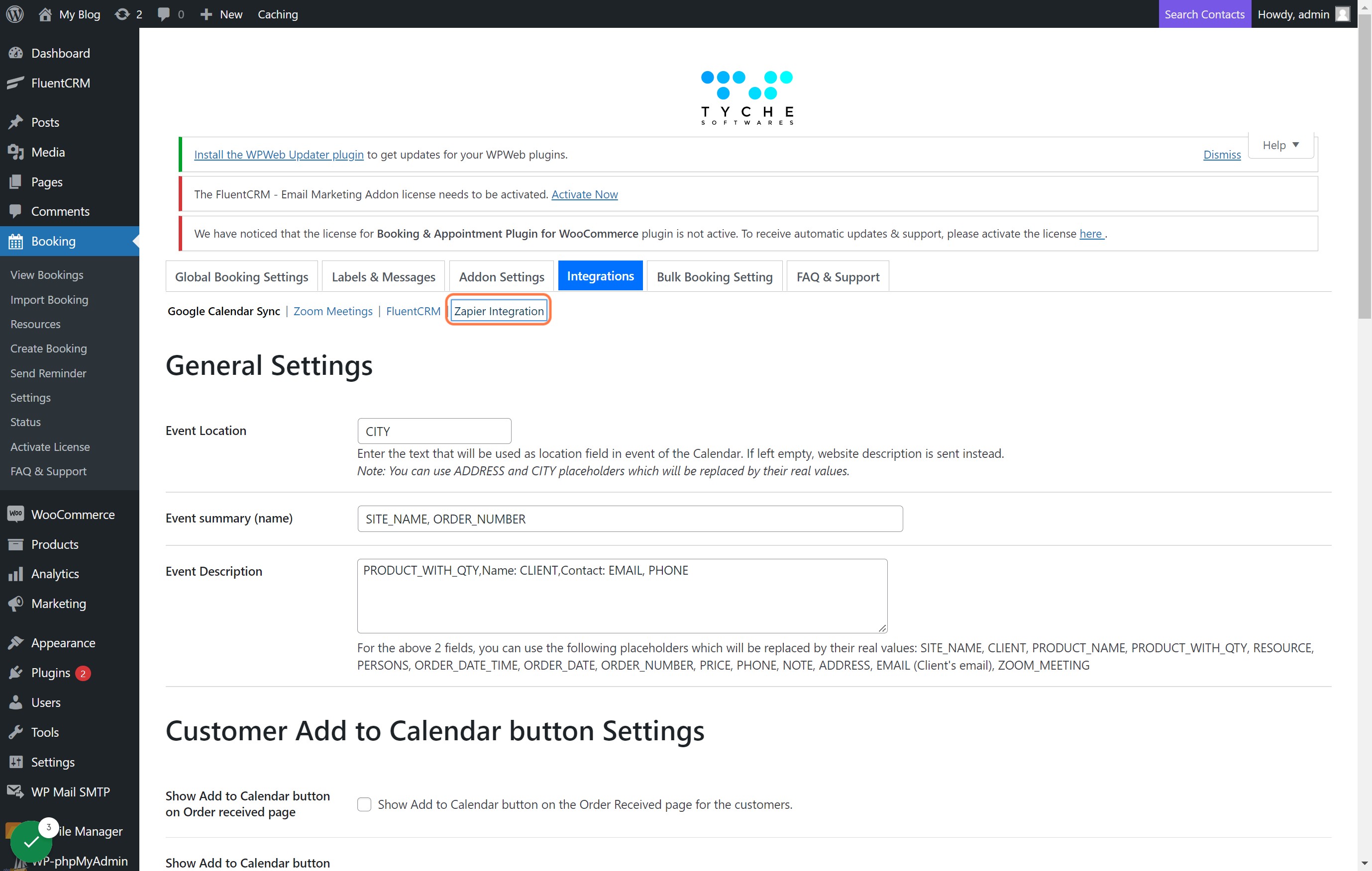 Click on Zapier Integration