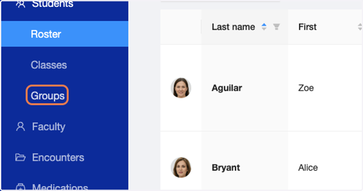 Click on Groups
