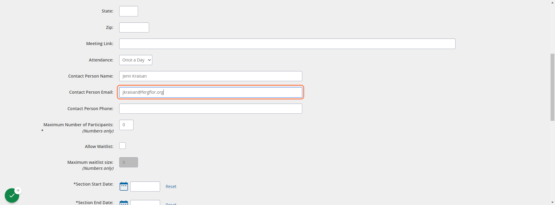 Type PDC Contact Email