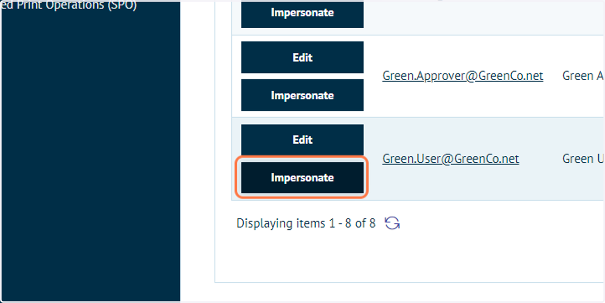 Impersonate a user sat within a Chameleon group