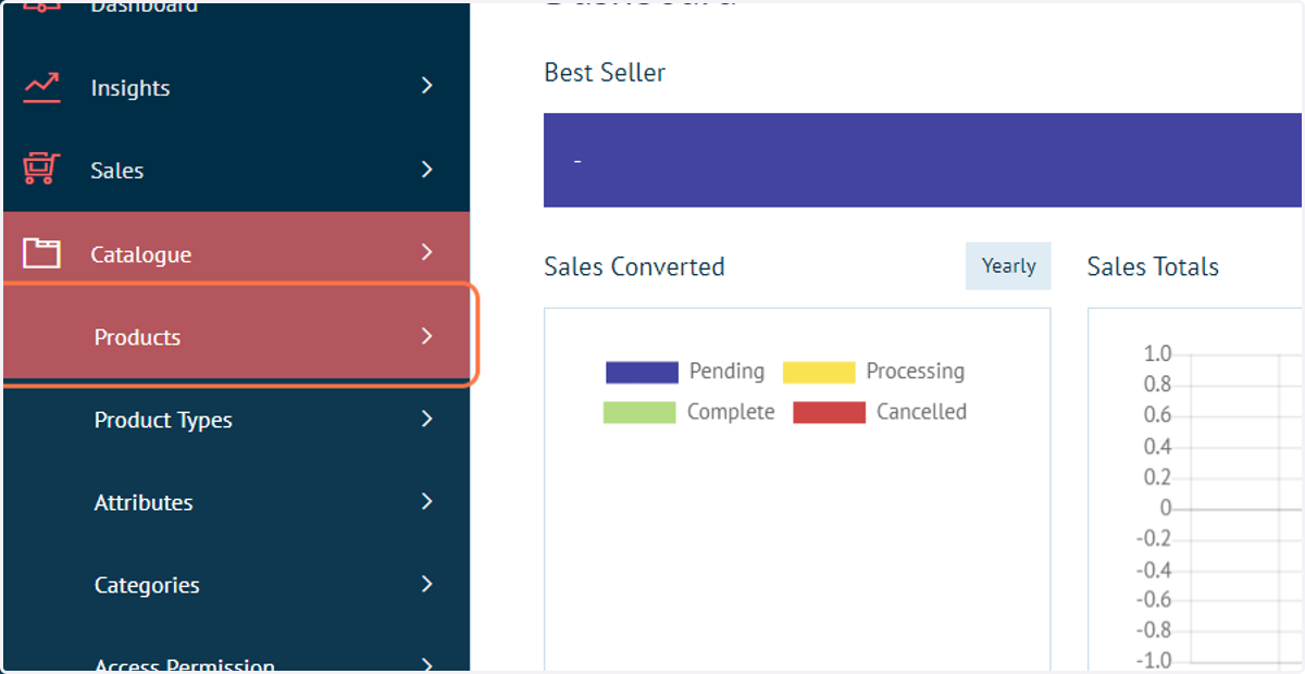 Click on Products
