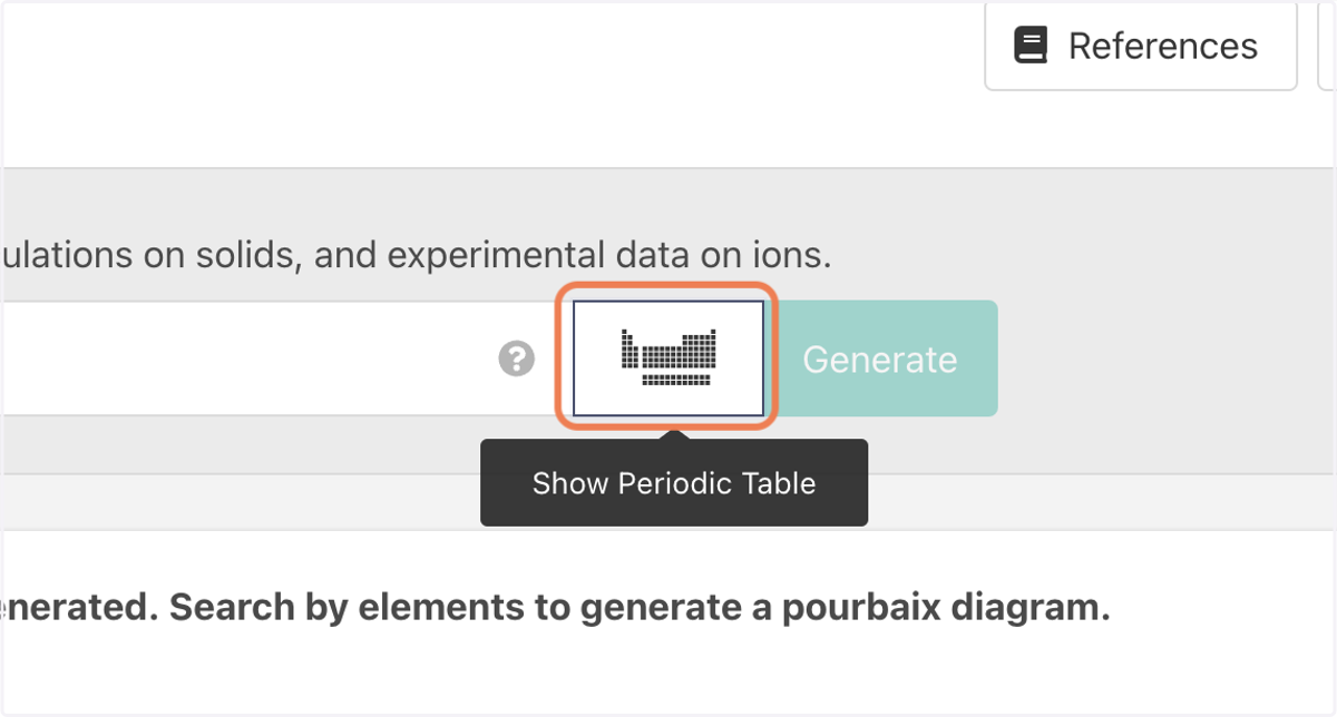 Click on Show Periodic Table