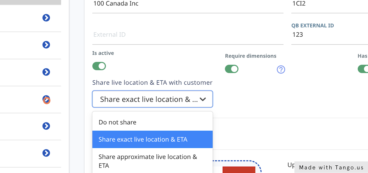 Select the level of location sharing you want to set
