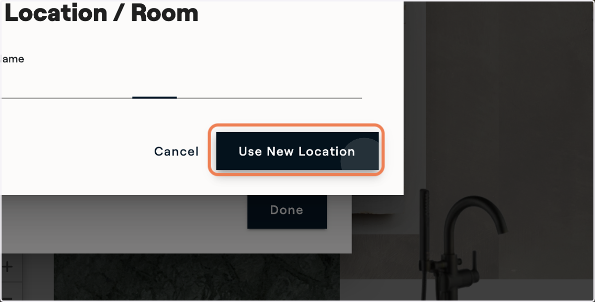 Click on USE NEW LOCATION