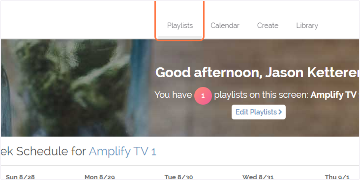 Click on Playlists