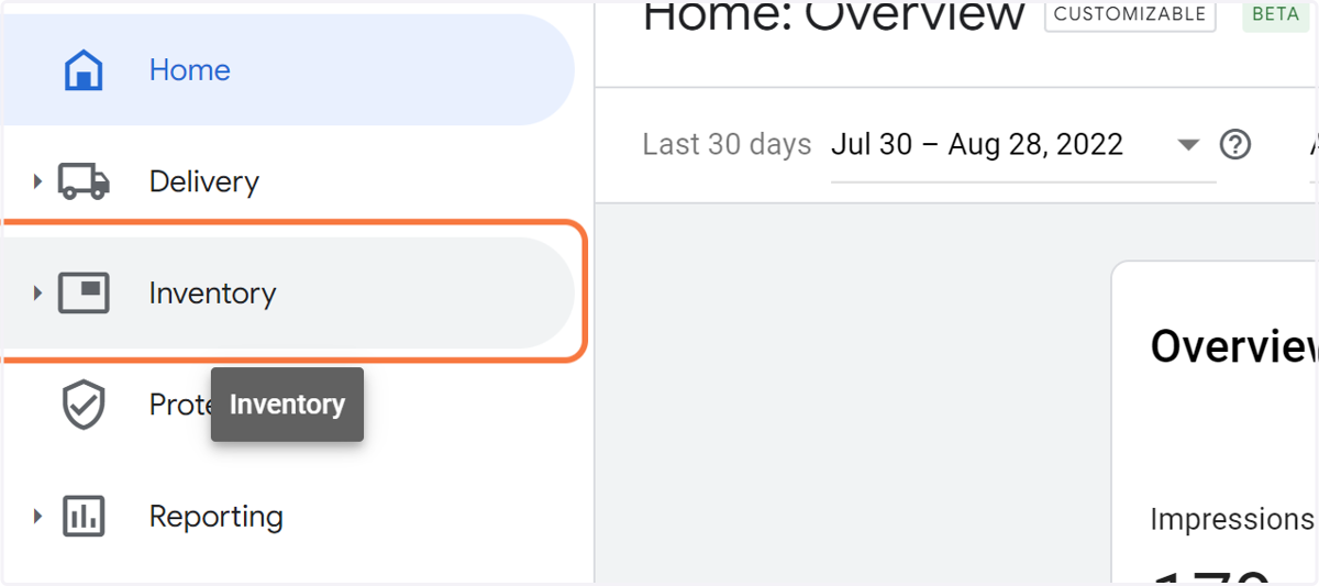 Click on Inventory