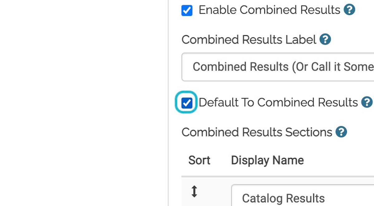 In "Combined Results Label" you can change the name of Combined Results to something else.