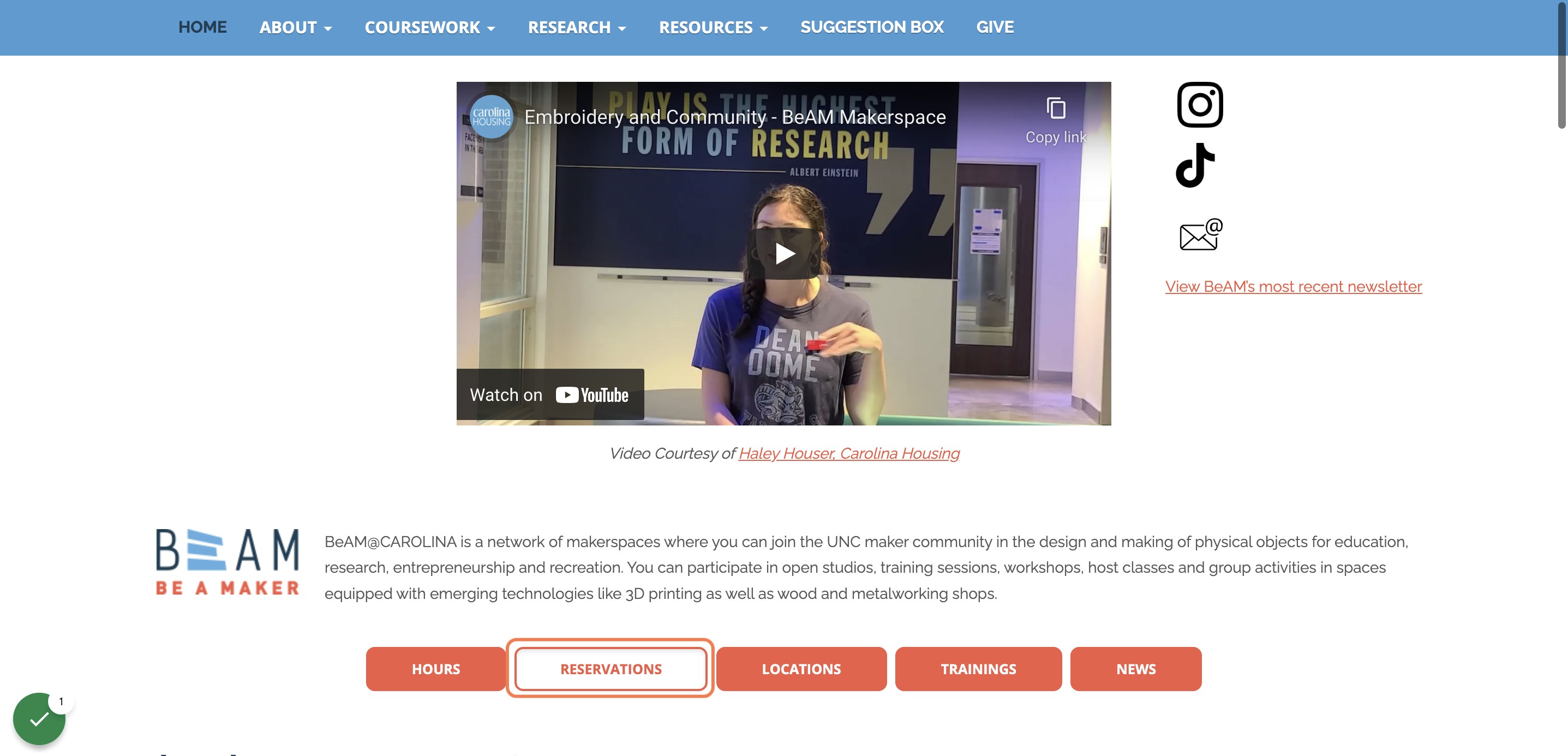 Click on the orange RESERVATIONS button