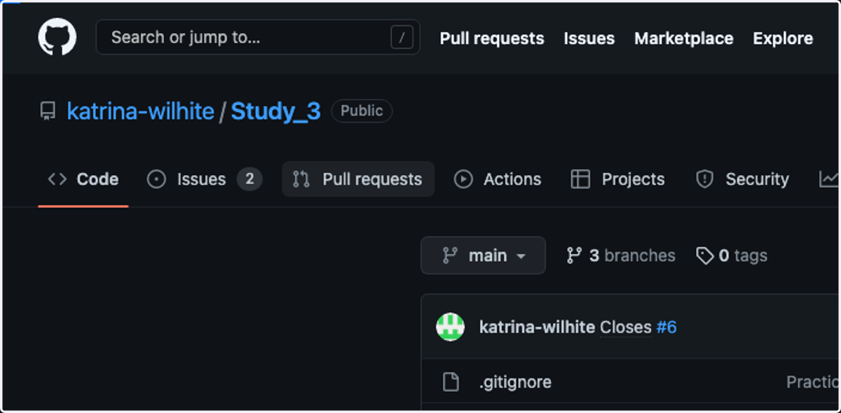 Click on Pull requests