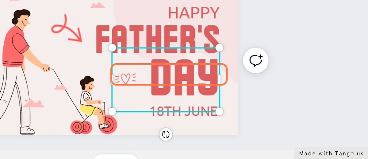 To Edit Text: Click on text e.g. "Day"