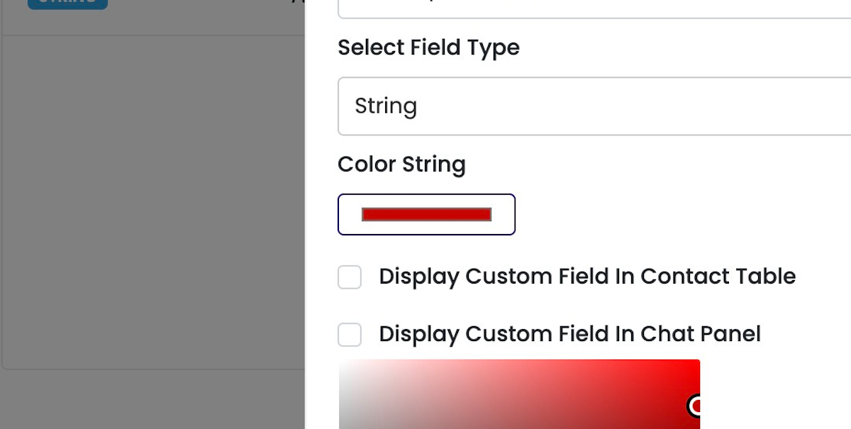 Select A Color String
