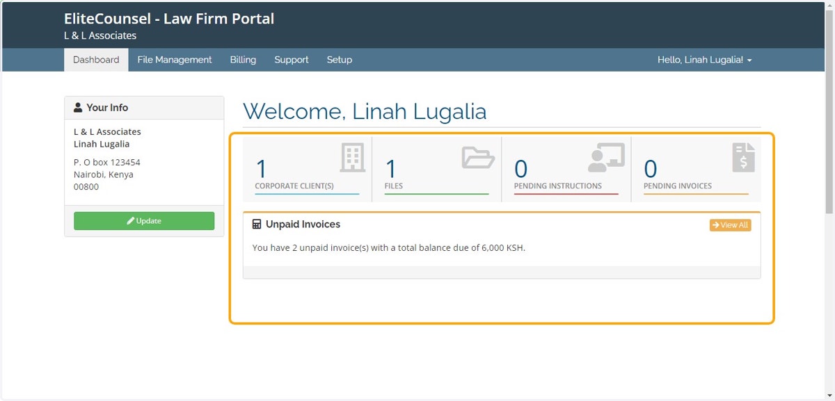 Log into the system