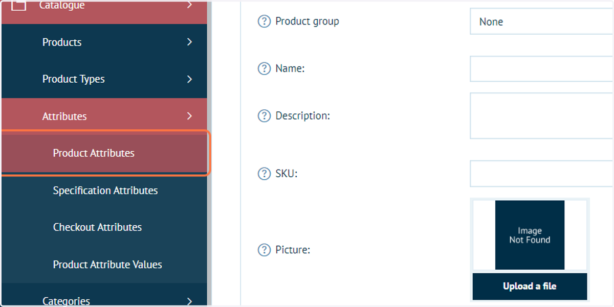 Click on Product Attributes
