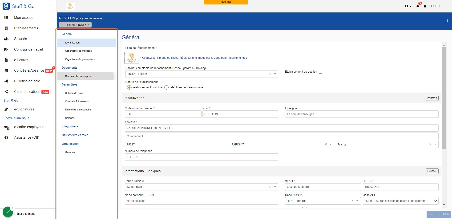 Cliquer sur "Documents employeurs"