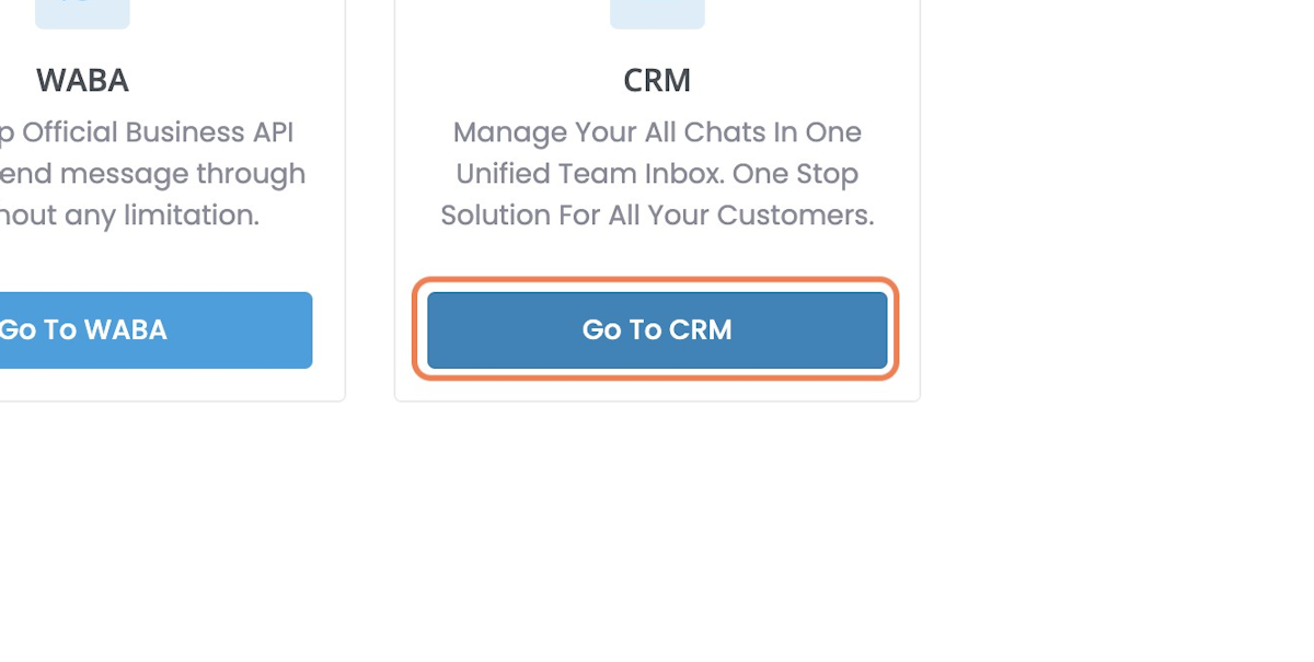 Click on Go To CRM