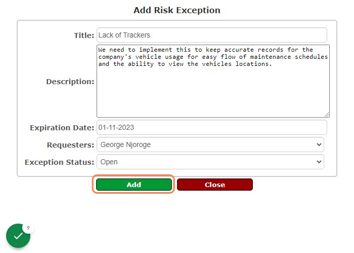 Once done click on the Add button to submit the details