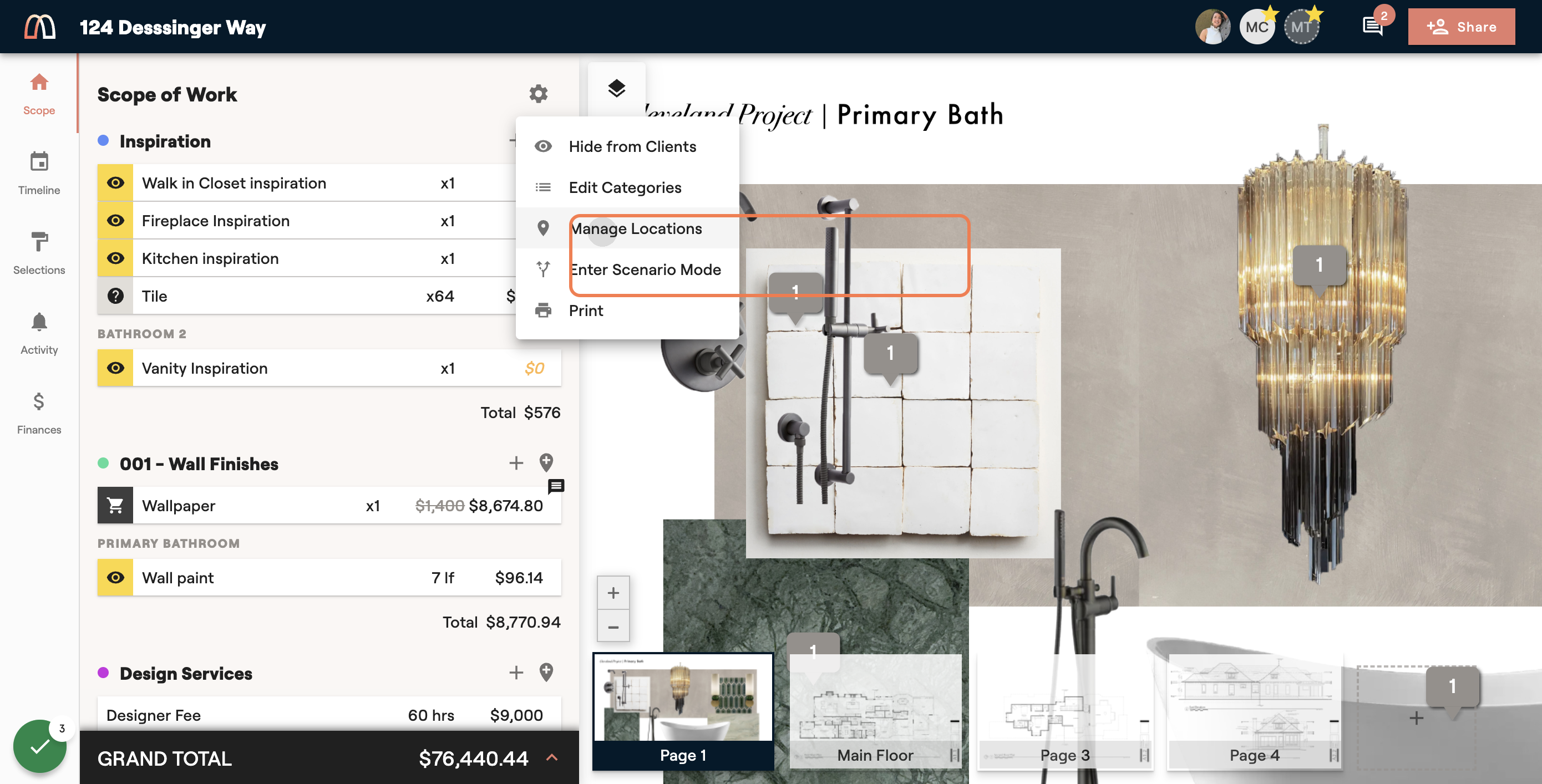 Click on MANAGE LOCATIONS