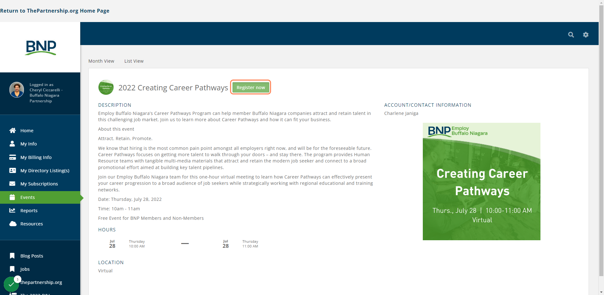 Click on Register now