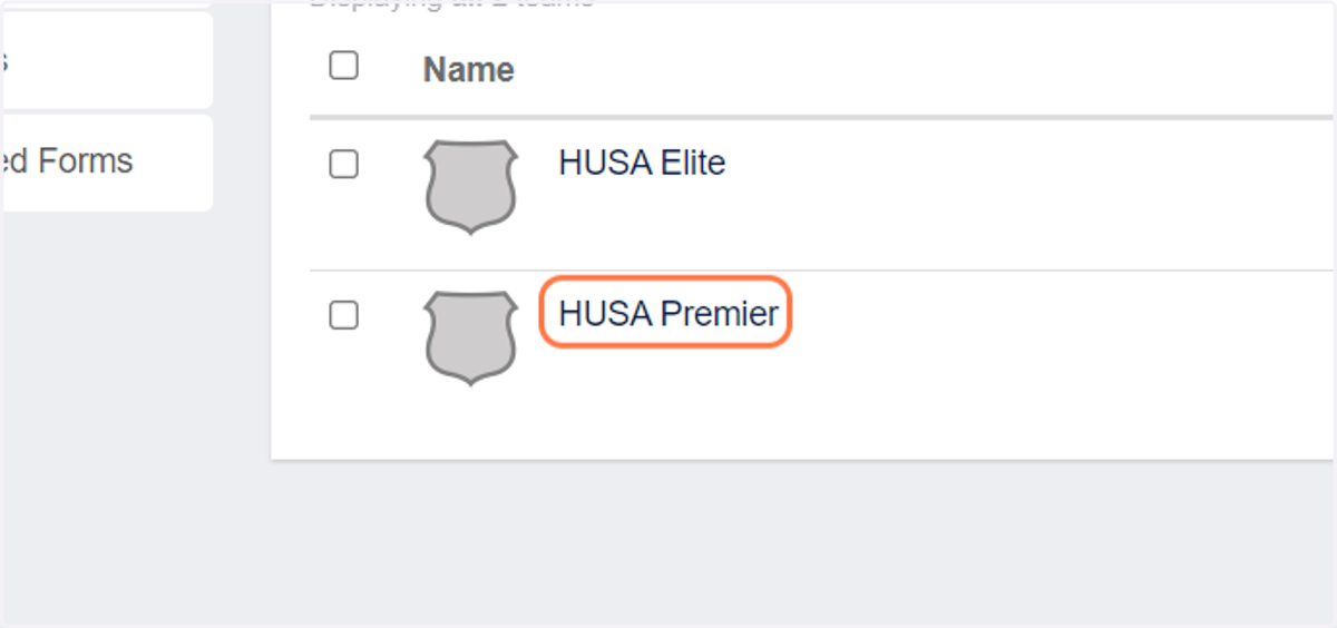 Click on your team name