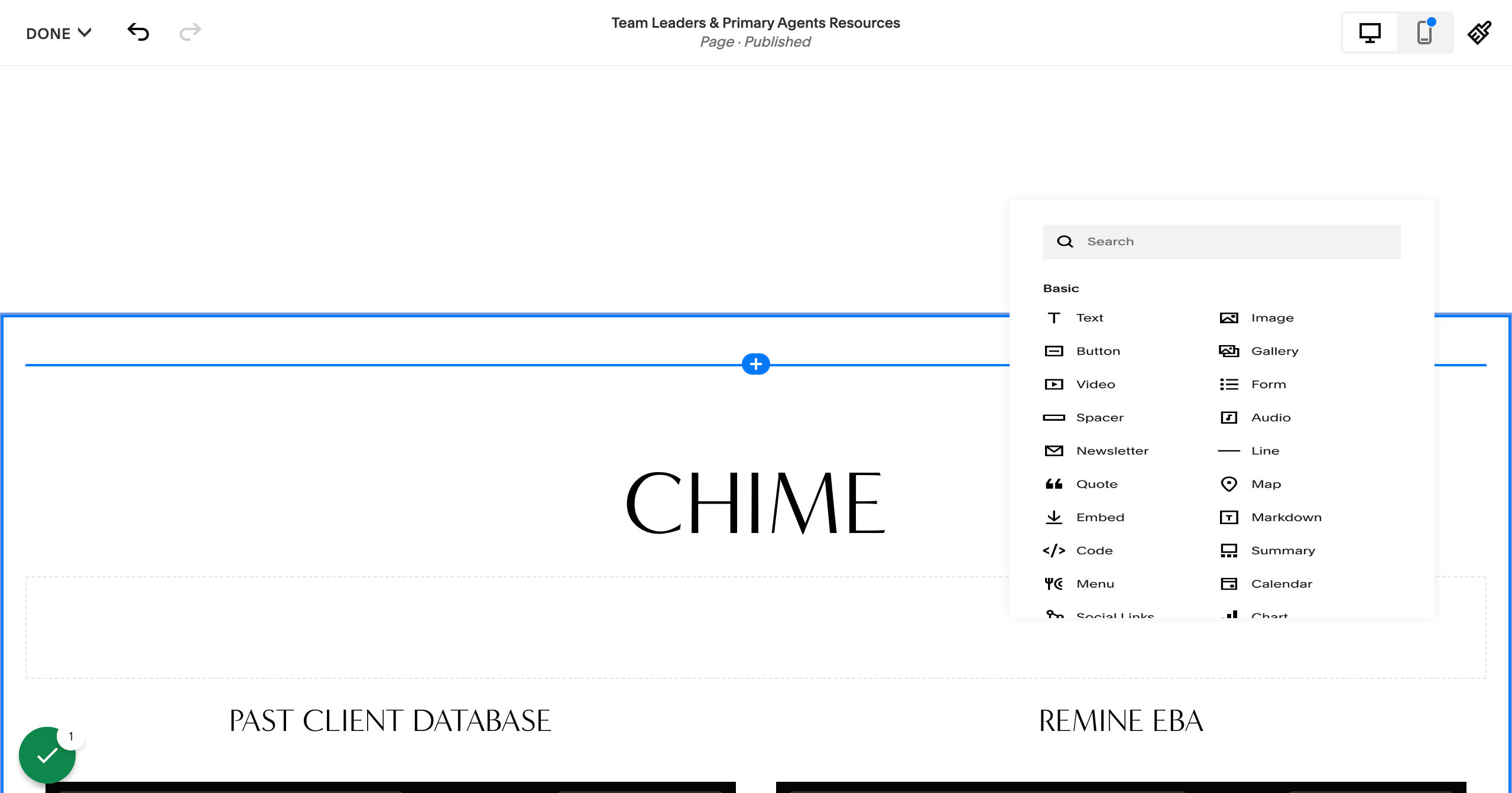 Click the plus button