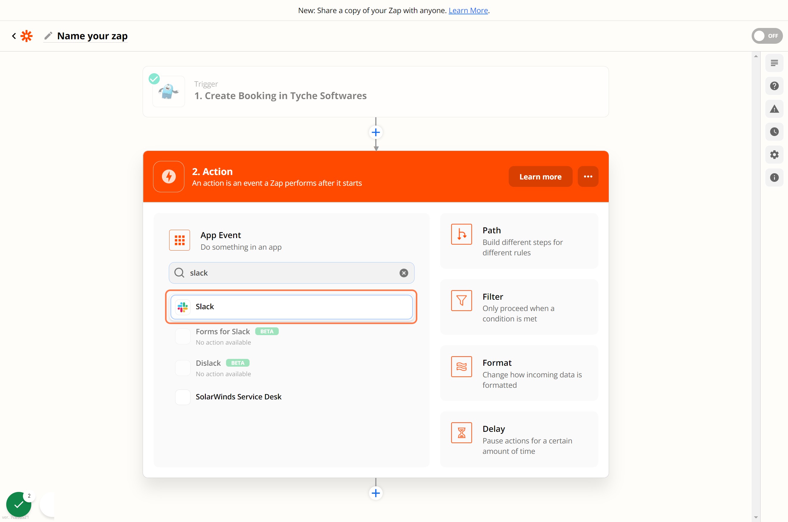 Click on Slack