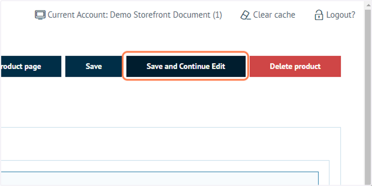 Click on Save and Continue Edit