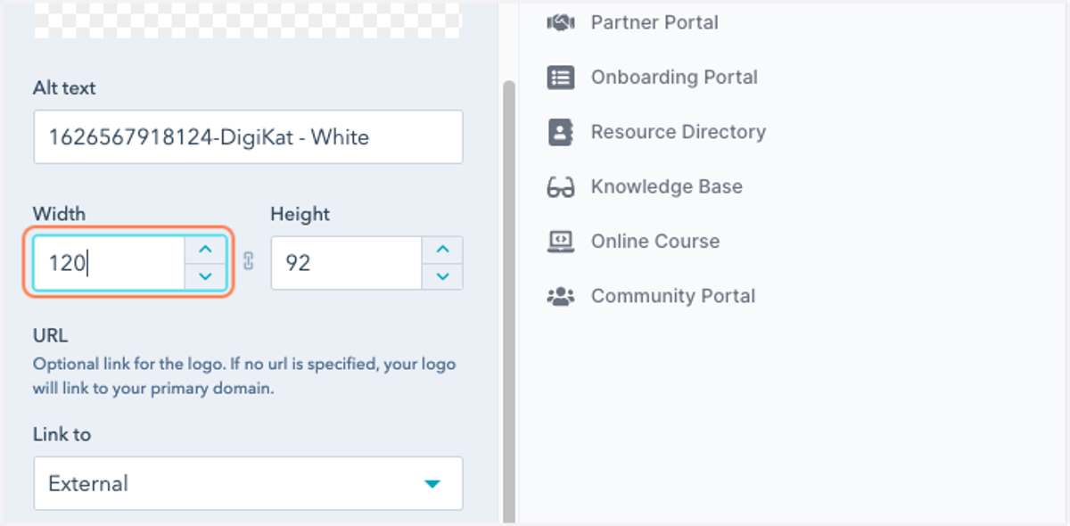 Click on Width to adjust