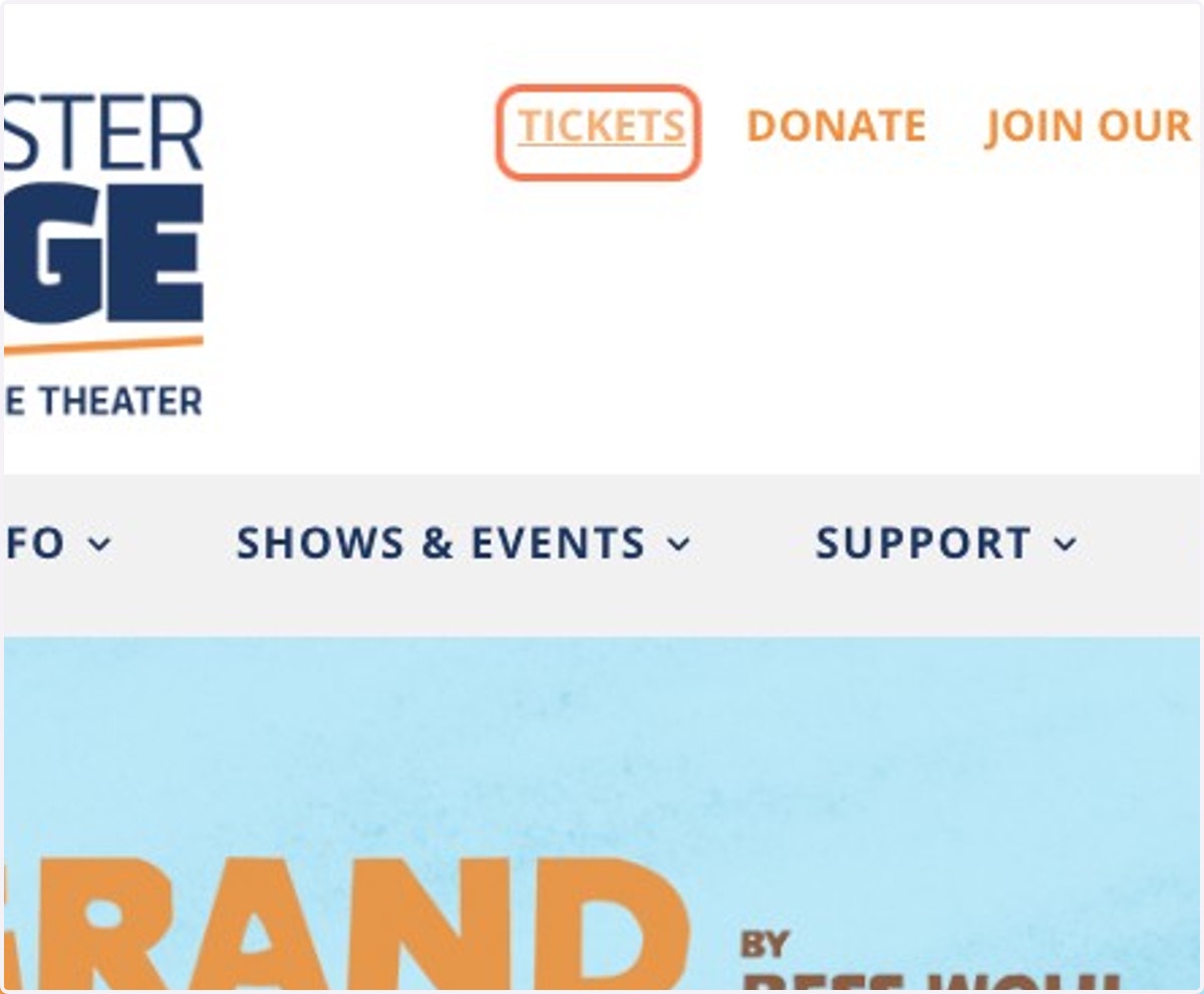 Click on "Tickets" at the top of gloucesterstage.com