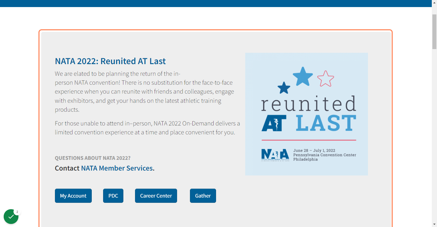 After logging in, you will appear at the Membership Dashboard.