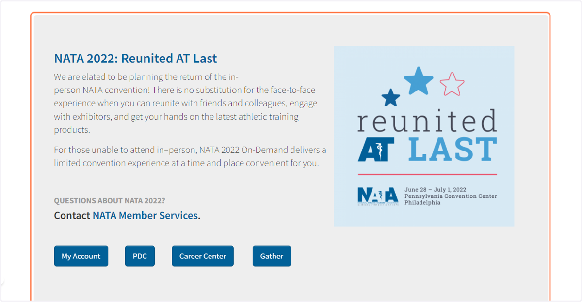 After logging in, you will appear at the Membership Dashboard.