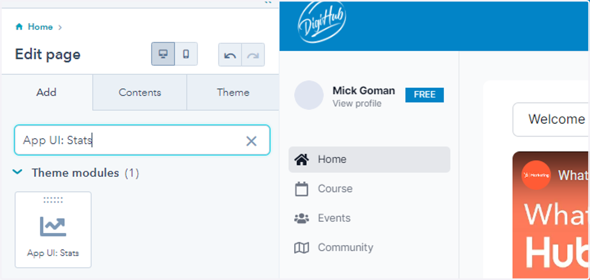 Paste "App UI: Stats" into input