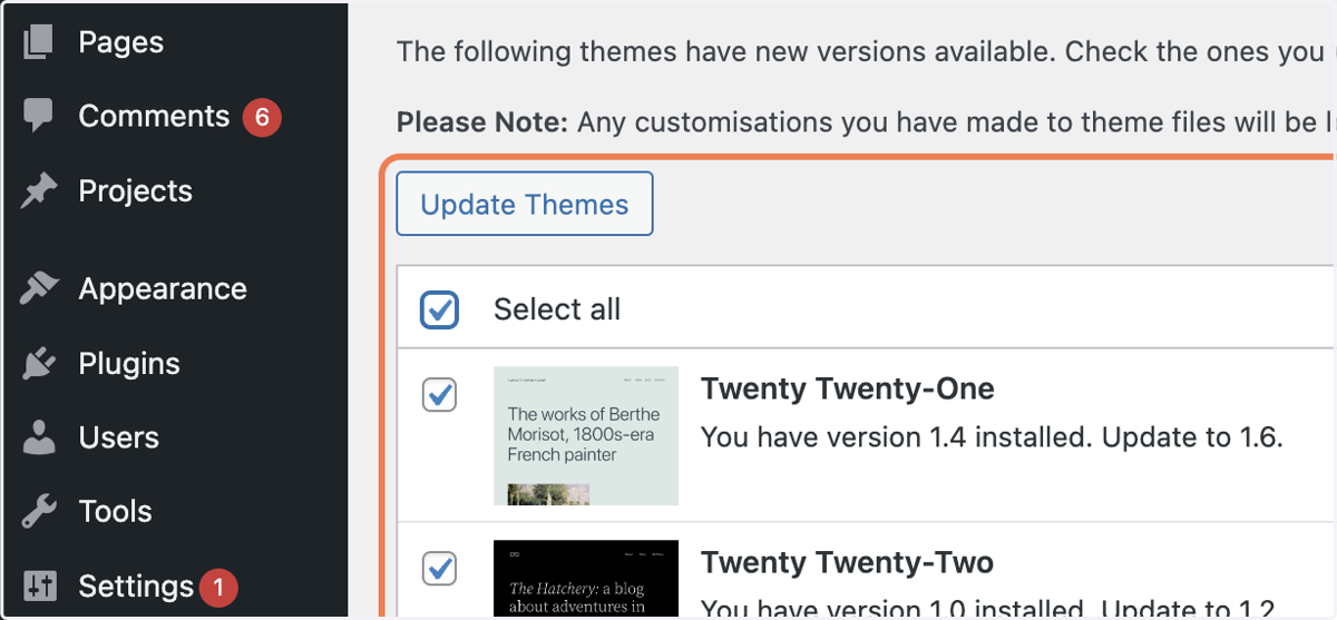 Check Select all