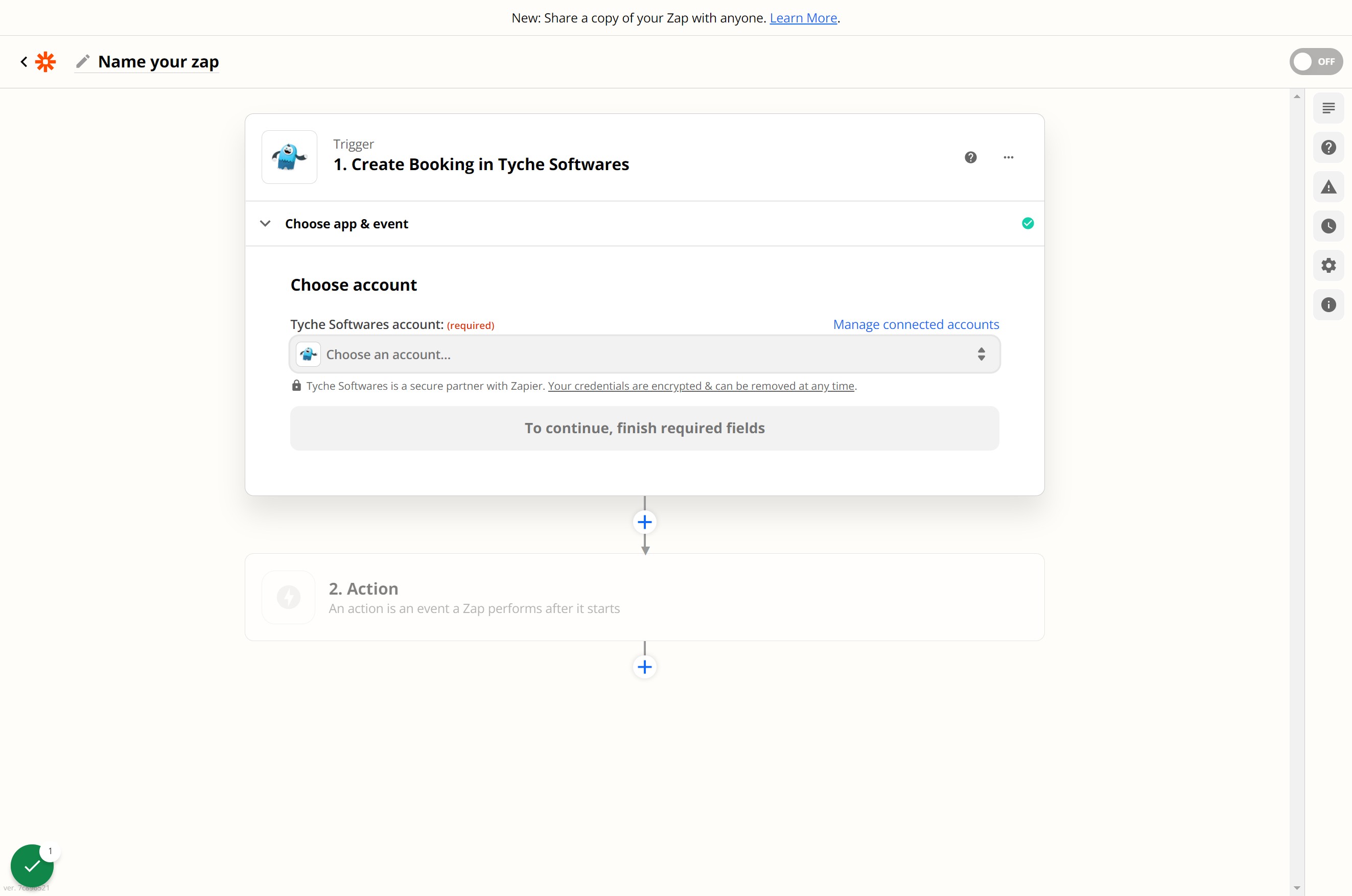 Click on Choose an account…