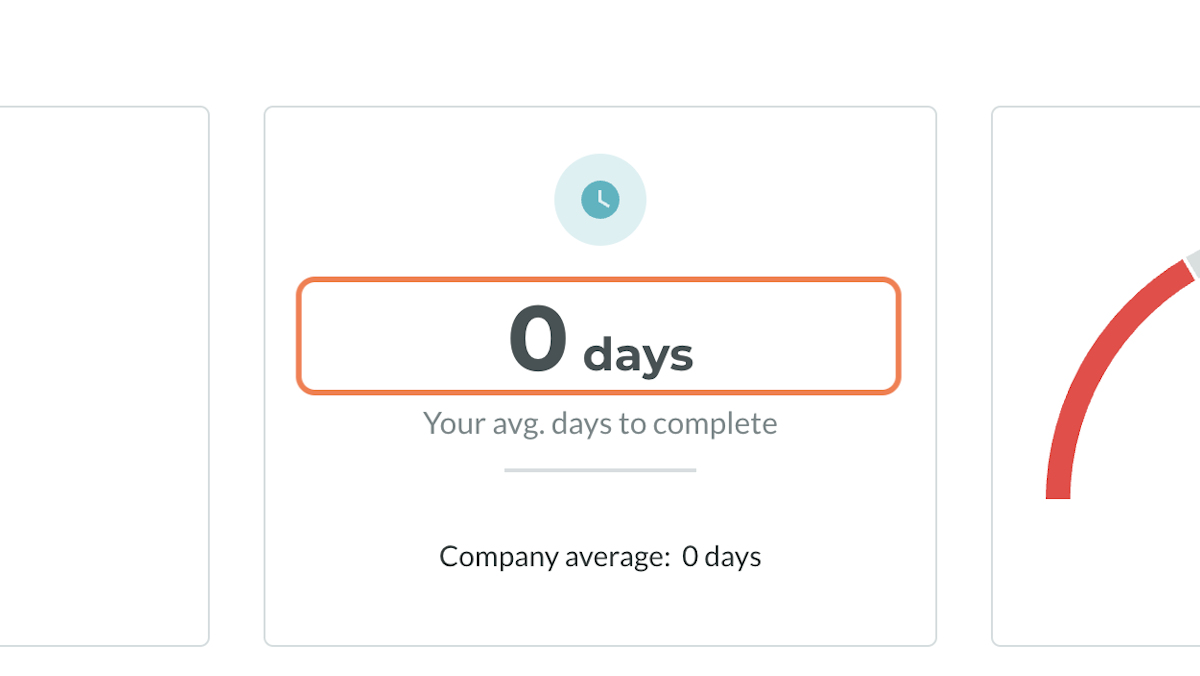 View your average days to complete your tasks