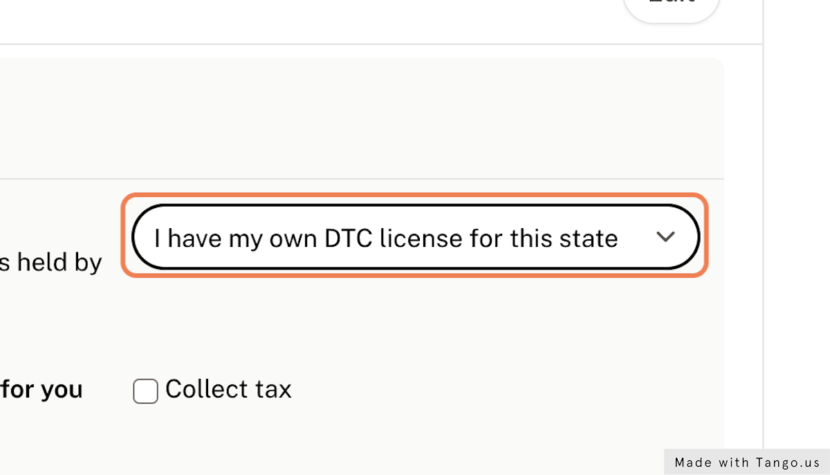 Select the type of license setup you have for this state